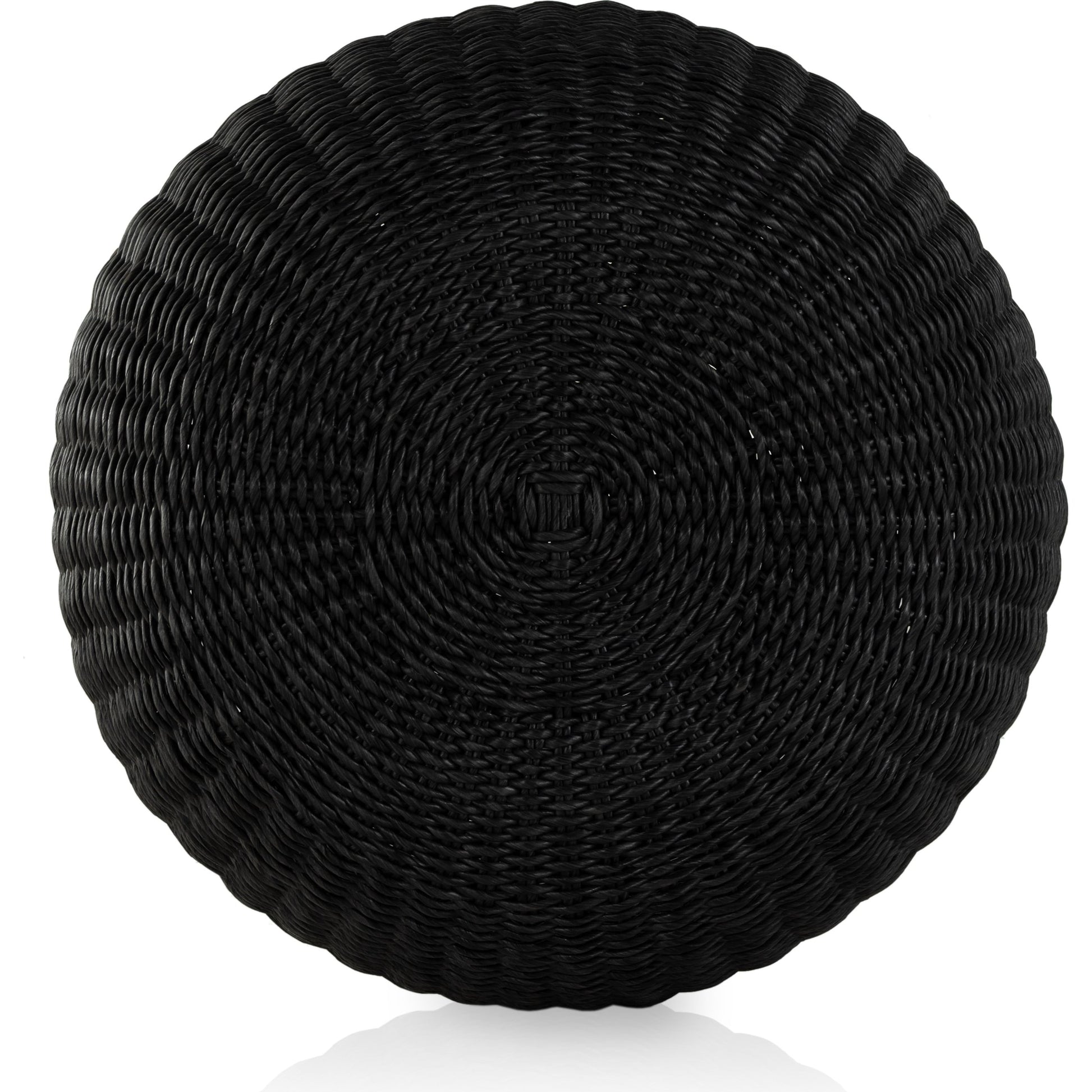 Phoenix Outdoor Accent Stool by Four Hands in vintage white. Made from 100% polyethylene, aluminum in a coastal style.