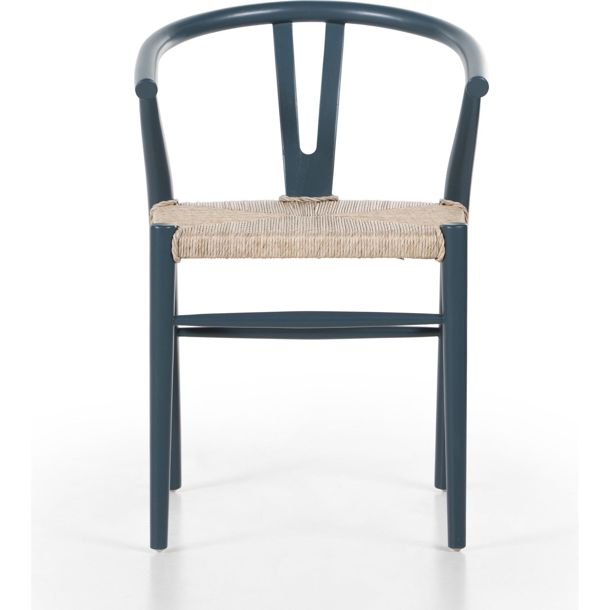 Muestra Dining Chair by Four Hands. Made from solid teak, 100% polyethylene in a coastal style.