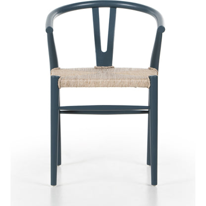 Muestra Dining Chair by Four Hands. Made from solid teak, 100% polyethylene in a coastal style.