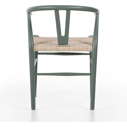 Muestra Dining Chair by Four Hands. Made from solid teak, 100% polyethylene in a coastal style.