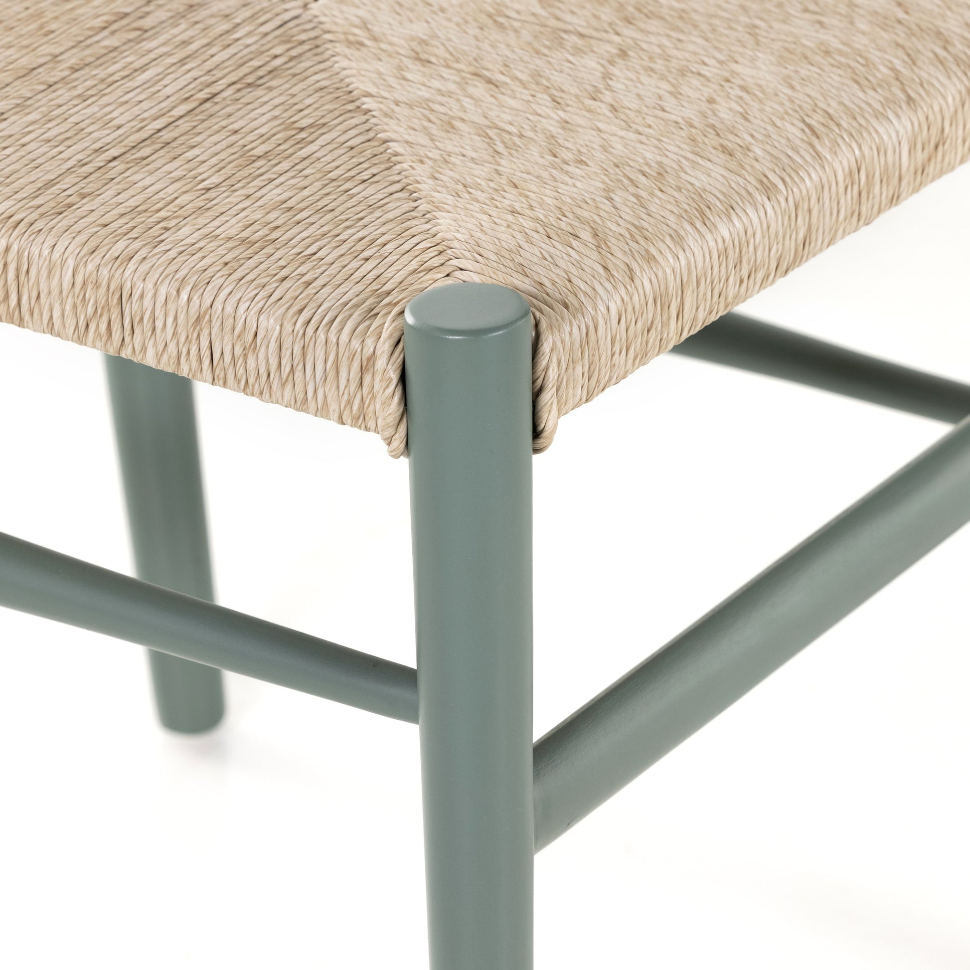 Muestra Dining Chair by Four Hands. Made from solid teak, 100% polyethylene in a coastal style.