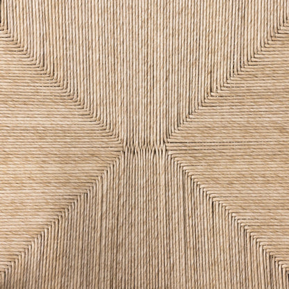 Muestra Counter Stool by Four Hands in vintage white, black teak. Made from solid teak, 100% polyethylene in a coastal style.