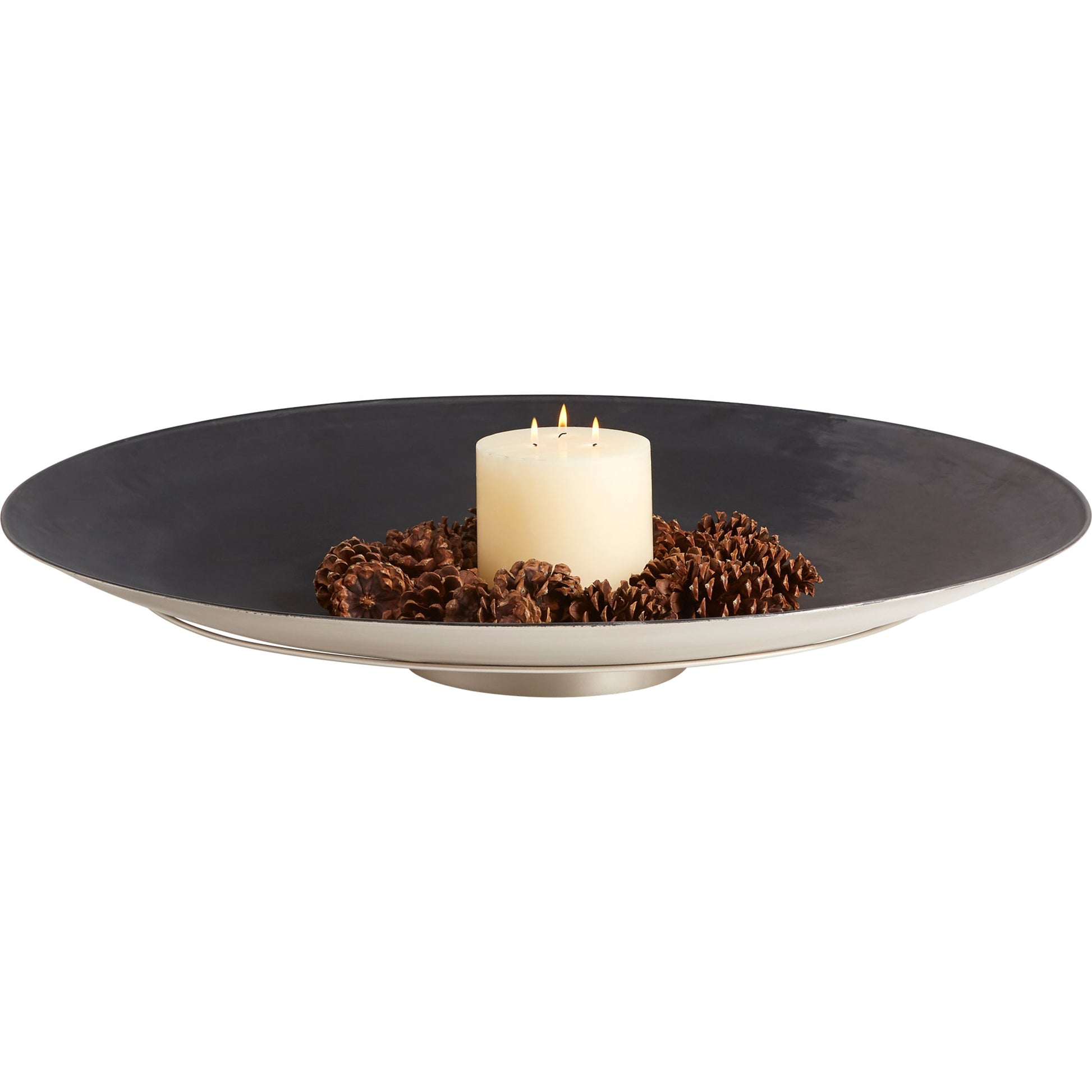 Dual Tone Plate by Cyan Design in matte, black pearl. Made from iron in a modern style.