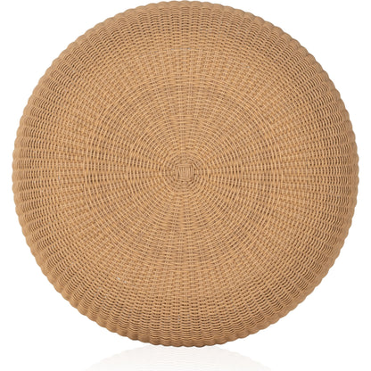 Phoenix Outdoor Coffee Table by Four Hands in vintage white. Made from 100% polyethylene, aluminum in a cottage & farmhouse style.