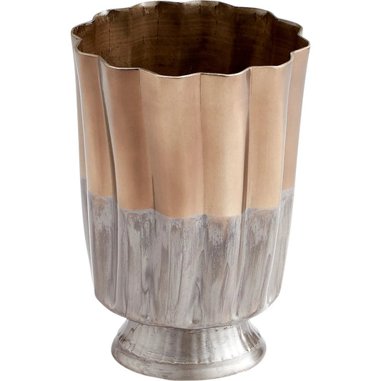 Twin Tones Vase by Cyan Design in black, bronze. Made from aluminum in a eclectic & global style.