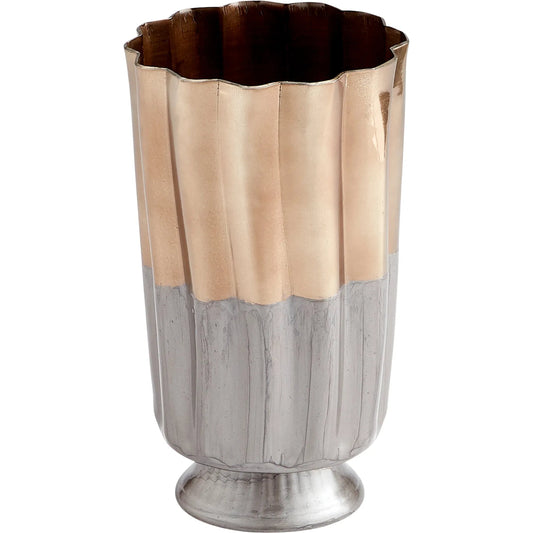 Twin Tones Vase by Cyan Design in black, bronze. Made from aluminum in a eclectic & global style.