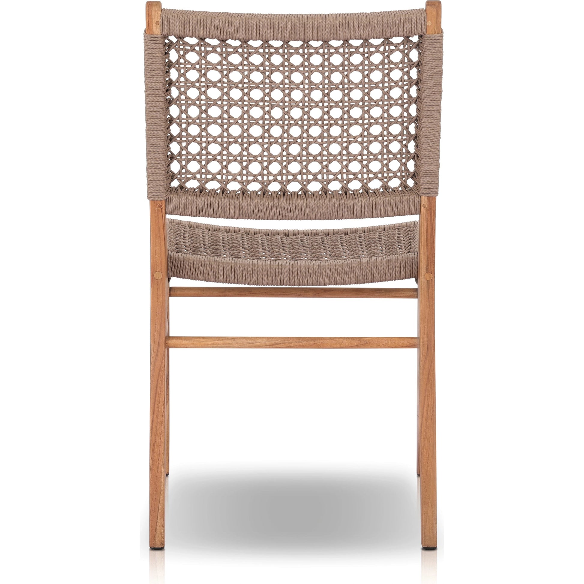 Delmar Outdoor Dining Chair by Four Hands. Made from solid fsc®-certified teak, 100% polypropylene in a cottage & farmhouse style.