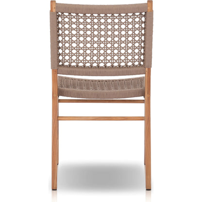 Delmar Outdoor Dining Chair by Four Hands. Made from solid fsc®-certified teak, 100% polypropylene in a cottage & farmhouse style.