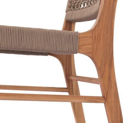 Delmar Outdoor Dining Chair by Four Hands. Made from solid fsc®-certified teak, 100% polypropylene in a cottage & farmhouse style.