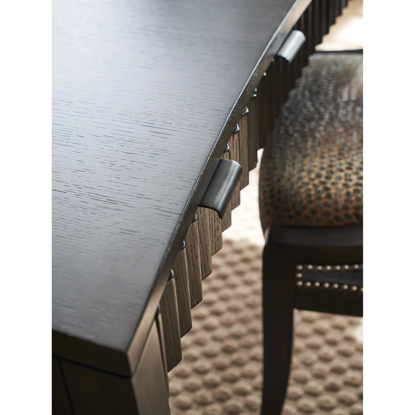 003 SI-2013210 | Closeup | Jasper Writing Desk by Sligh in dark walnut. Made from unique in a traditional style.