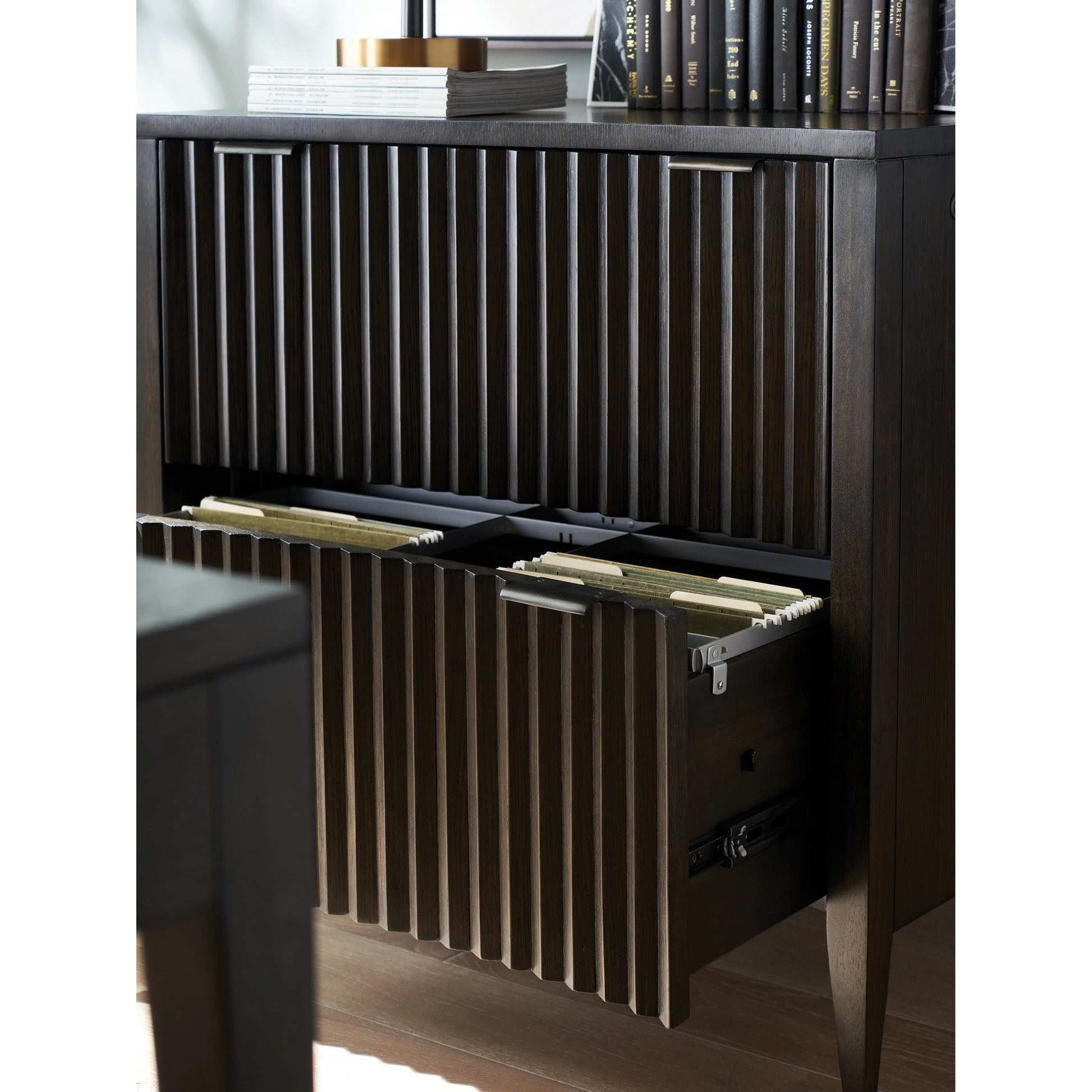Jasper File Chest by Sligh in dark walnut. Made from unique in a traditional style.