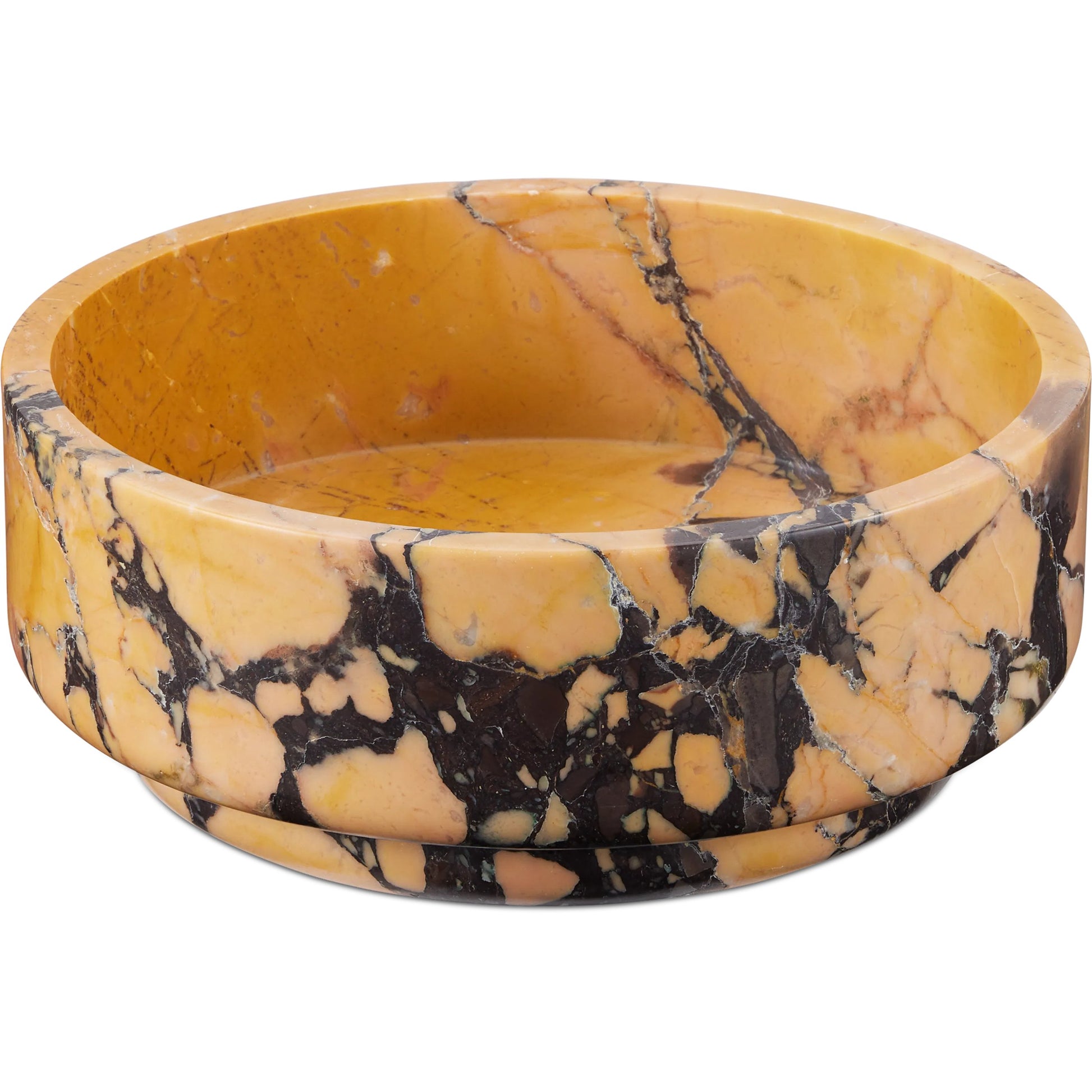 Digby Bowl by Currey and Company in natural. Made from purple breccia in a modern style.