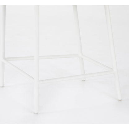 Porto Outdoor Counter Stool by Four Hands in charcoal. Made from 100% olefin, aluminum, 100% polypropylene in a modern style.