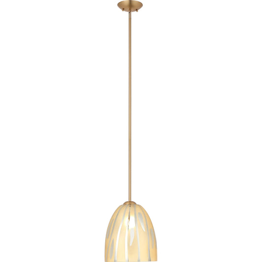 Chroman Empire 1 Light Bell Pendant by Varaluz. Made from steel, glass in a unique style.