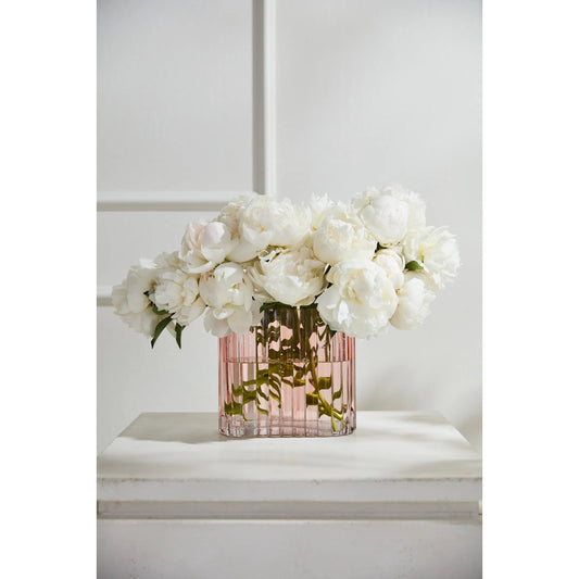 Clematis Vase by Accent Decor in pink. Made from glass in a unique style.