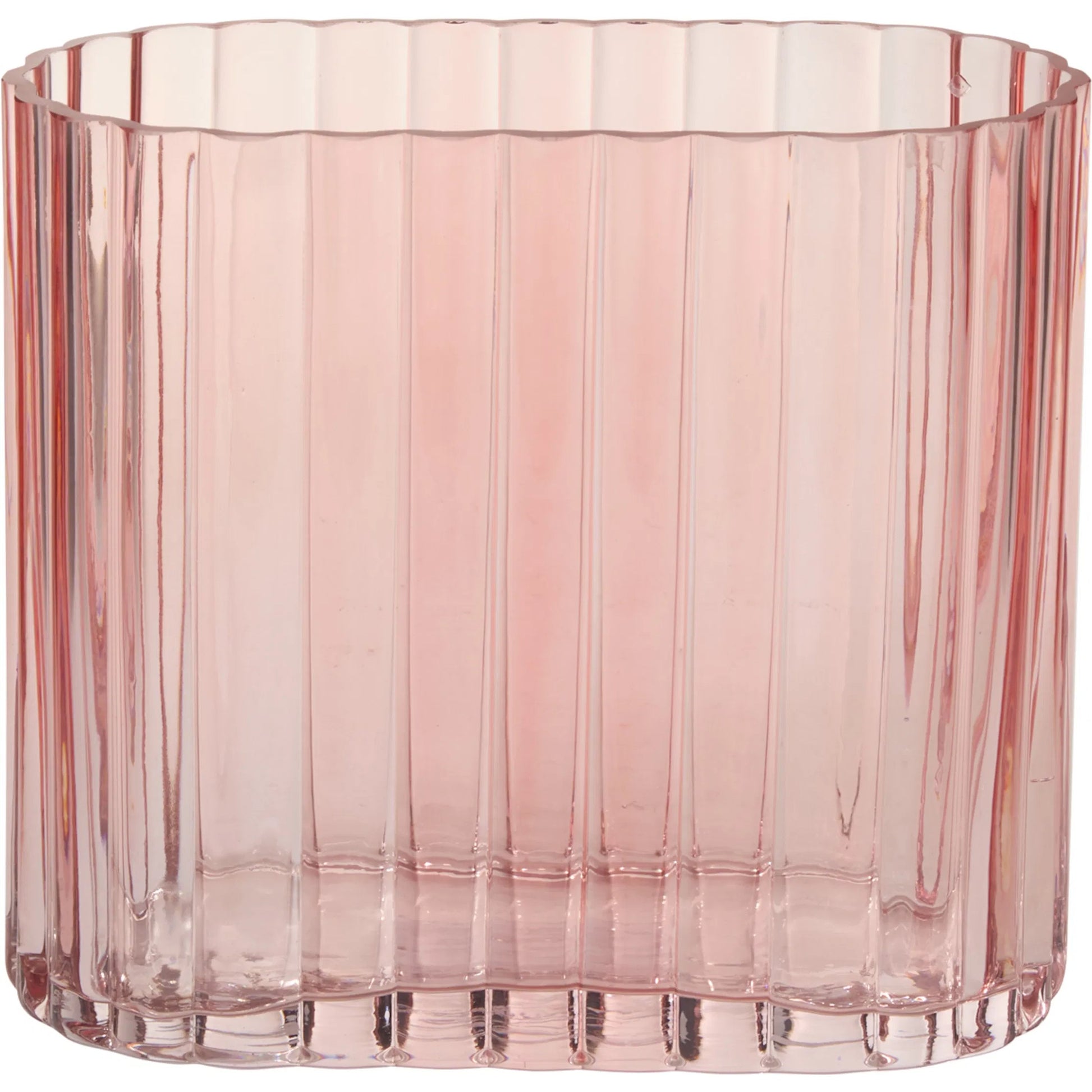 Clematis Vase by Accent Decor in pink. Made from glass in a unique style.