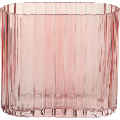 Clematis Vase by Accent Decor in pink. Made from glass in a unique style.