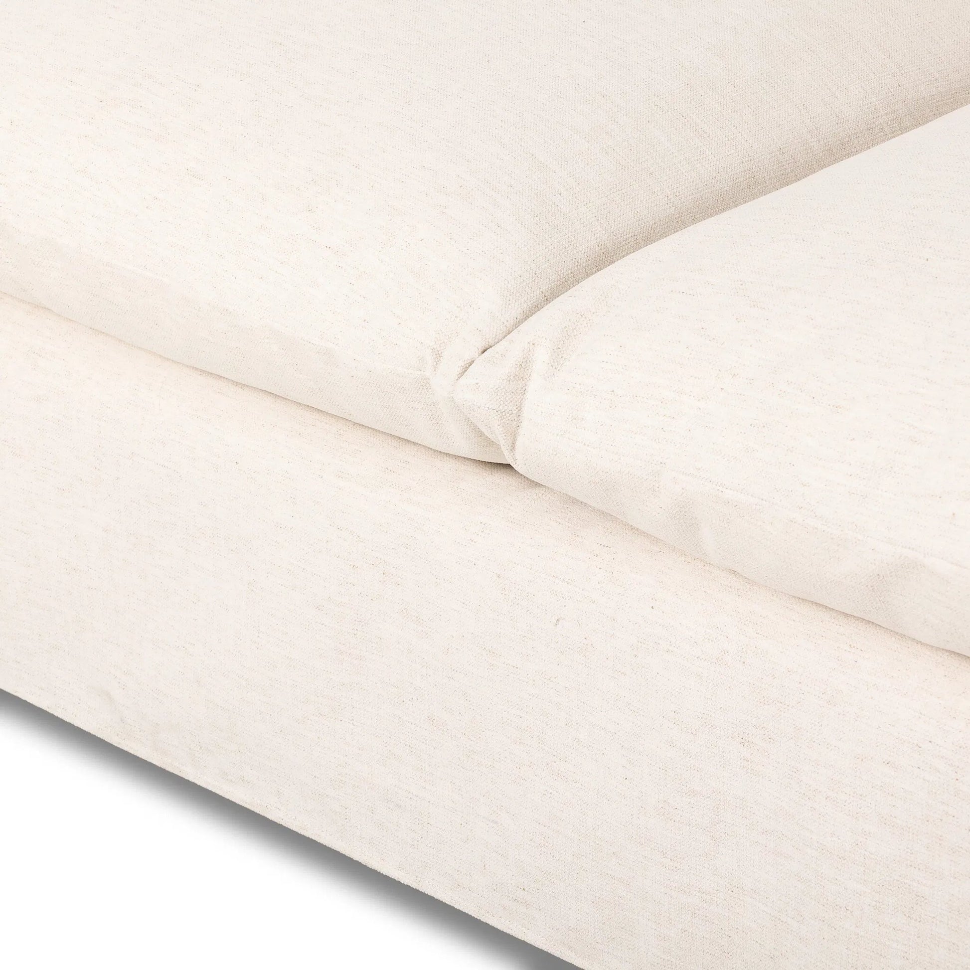 Habitat Sofa by Four Hands in crypton nomad snow, brushed ebony. Made from 92% polyester, 8% flax, linen, solid parawood in a unique style.