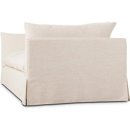 Habitat Sofa by Four Hands in crypton nomad snow, brushed ebony. Made from 92% polyester, 8% flax, linen, solid parawood in a unique style.