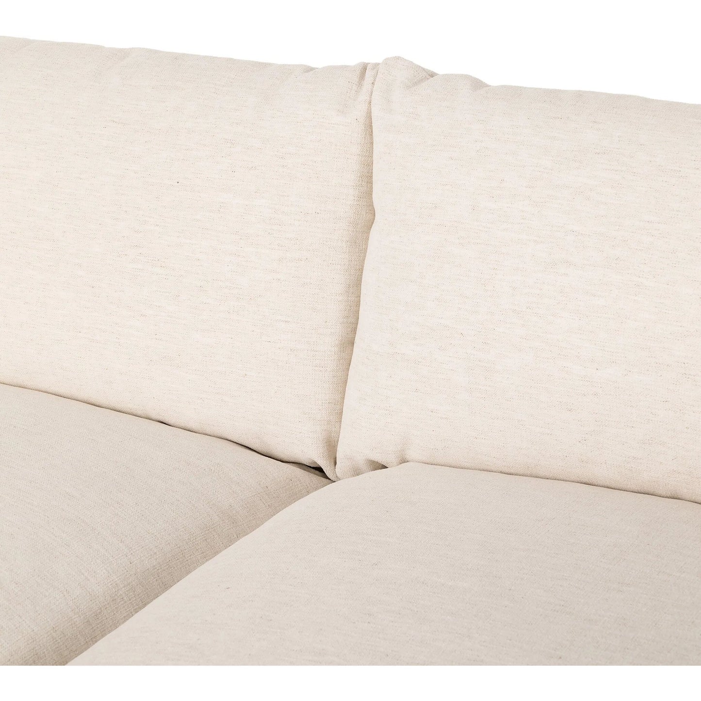008 SI-2635226 | Closeup | Habitat Sofa by Four Hands in crypton nomad snow, brushed ebony. Made from 92% polyester, 8% flax, linen, solid parawood in a unique style.