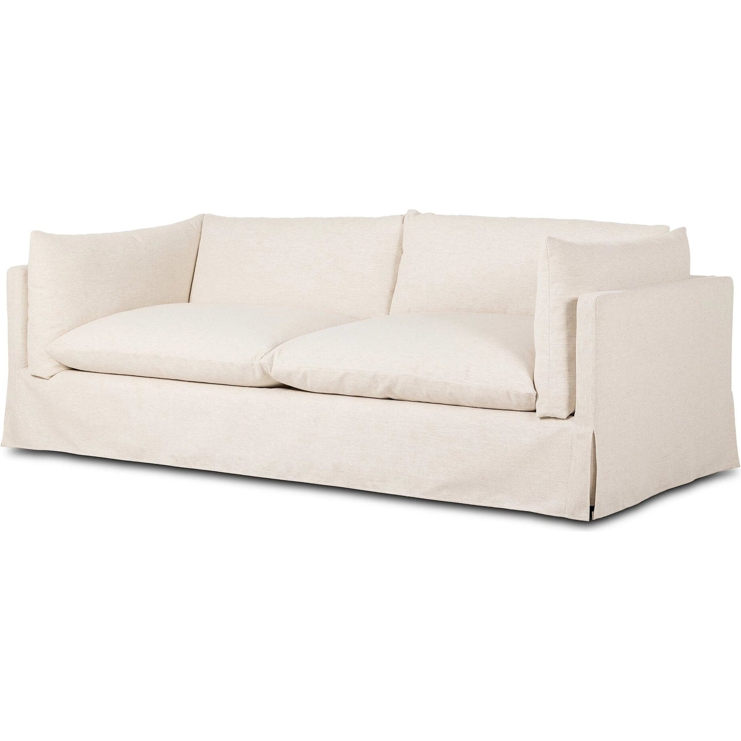 010 SI-2635226 | Primary Silo | Habitat Sofa by Four Hands in crypton nomad snow, brushed ebony. Made from 92% polyester, 8% flax, linen, solid parawood in a unique style.