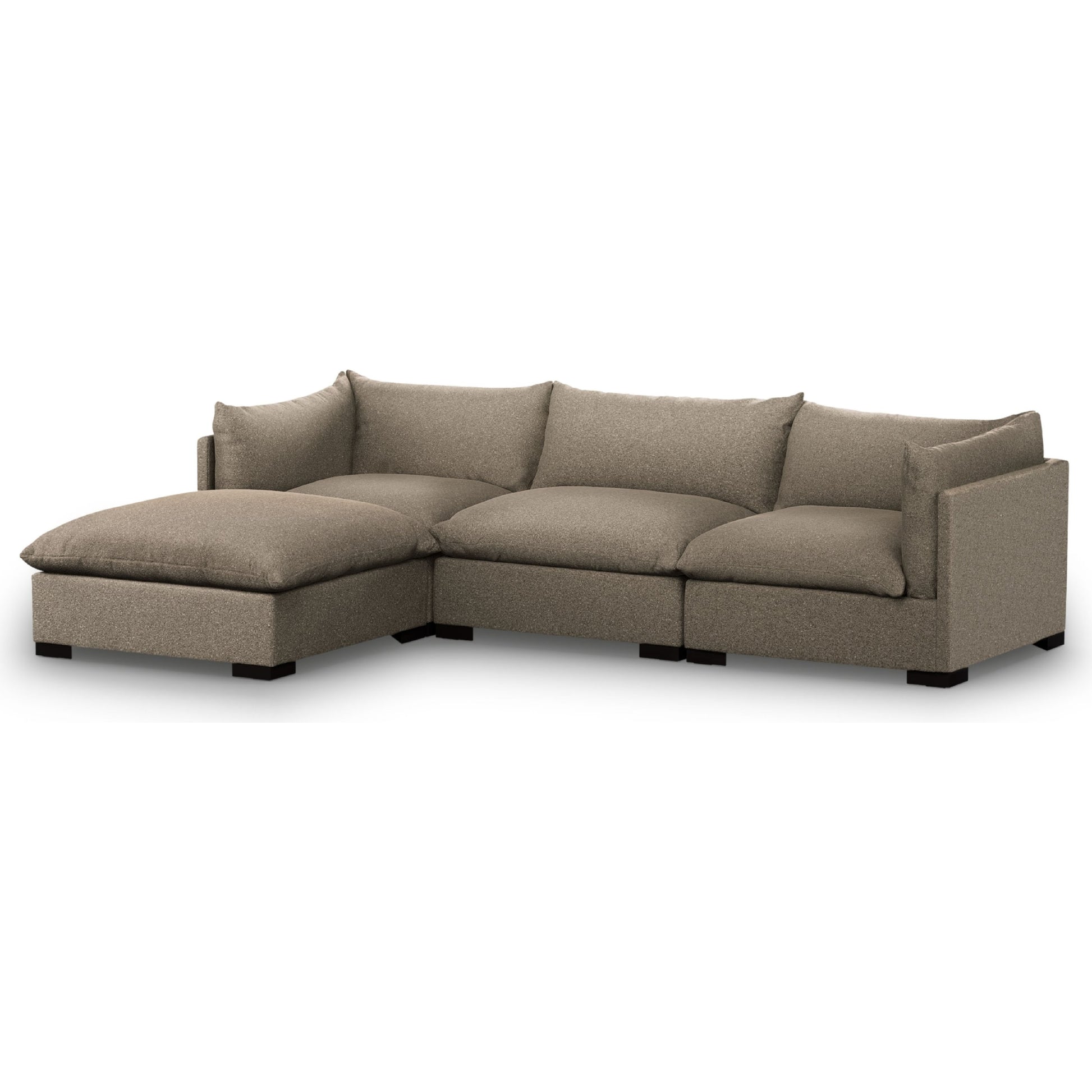 Westwood 3-PC Sectional by Four Hands. Made from 100% polyester, solid banak, solid pine in a modern style.
