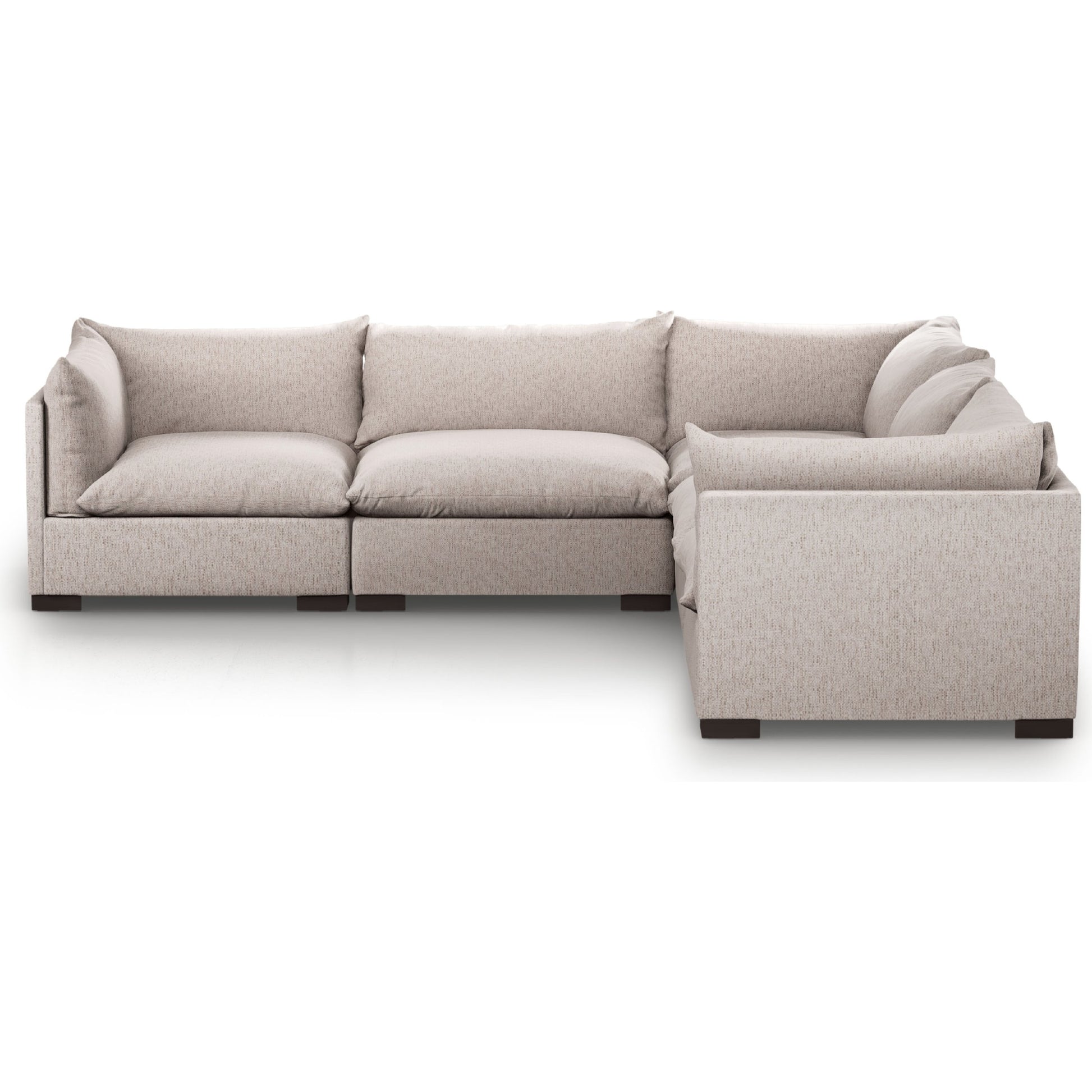 Westwood 5-Piece Sectional by Four Hands. Made from 100% polyester, solid banak, solid pine in a modern style.