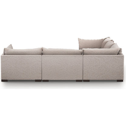Westwood 5-Piece Sectional by Four Hands. Made from 100% polyester, solid banak, solid pine in a modern style.