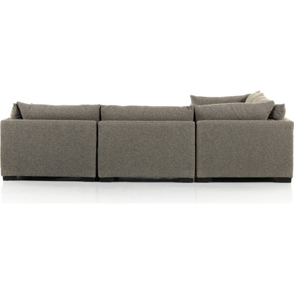 Westwood 5-Piece Sectional by Four Hands. Made from 100% polyester, solid banak, solid pine in a modern style.