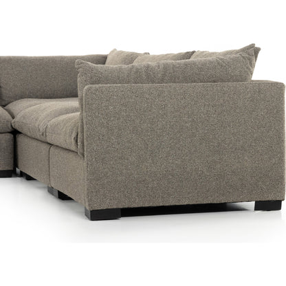 Westwood 5-Piece Sectional by Four Hands. Made from 100% polyester, solid banak, solid pine in a modern style.