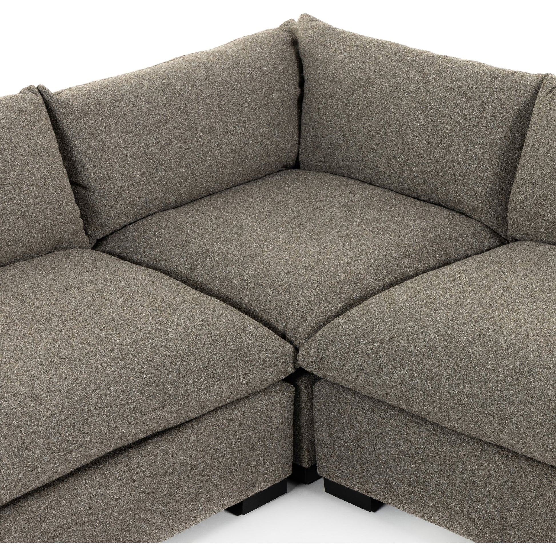Westwood 5-Piece Sectional by Four Hands. Made from 100% polyester, solid banak, solid pine in a modern style.
