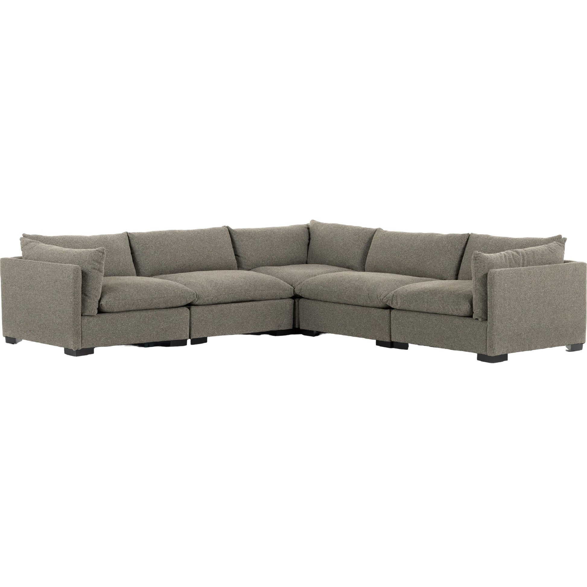Westwood 5-Piece Sectional by Four Hands. Made from 100% polyester, solid banak, solid pine in a modern style.