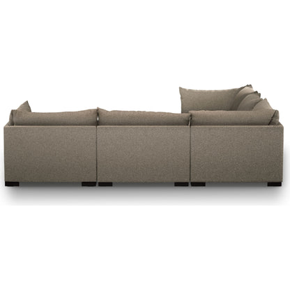 Westwood 5-Piece Sectional by Four Hands. Made from 100% polyester, solid banak, solid pine in a modern style.