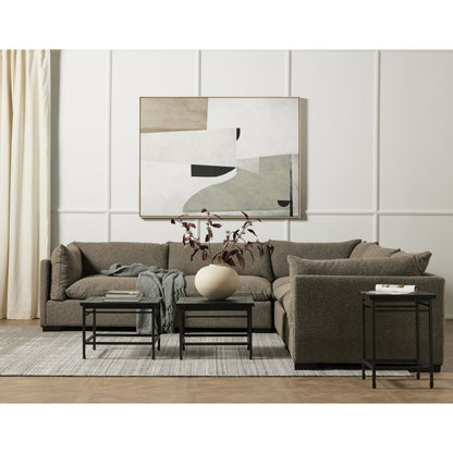 Westwood 5-Piece Sectional by Four Hands. Made from 100% polyester, solid banak, solid pine in a modern style.