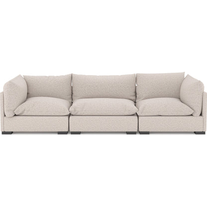 Westwood 3-PC Sectional by Four Hands. Made from 100% polyester, solid banak, solid pine in a modern style.