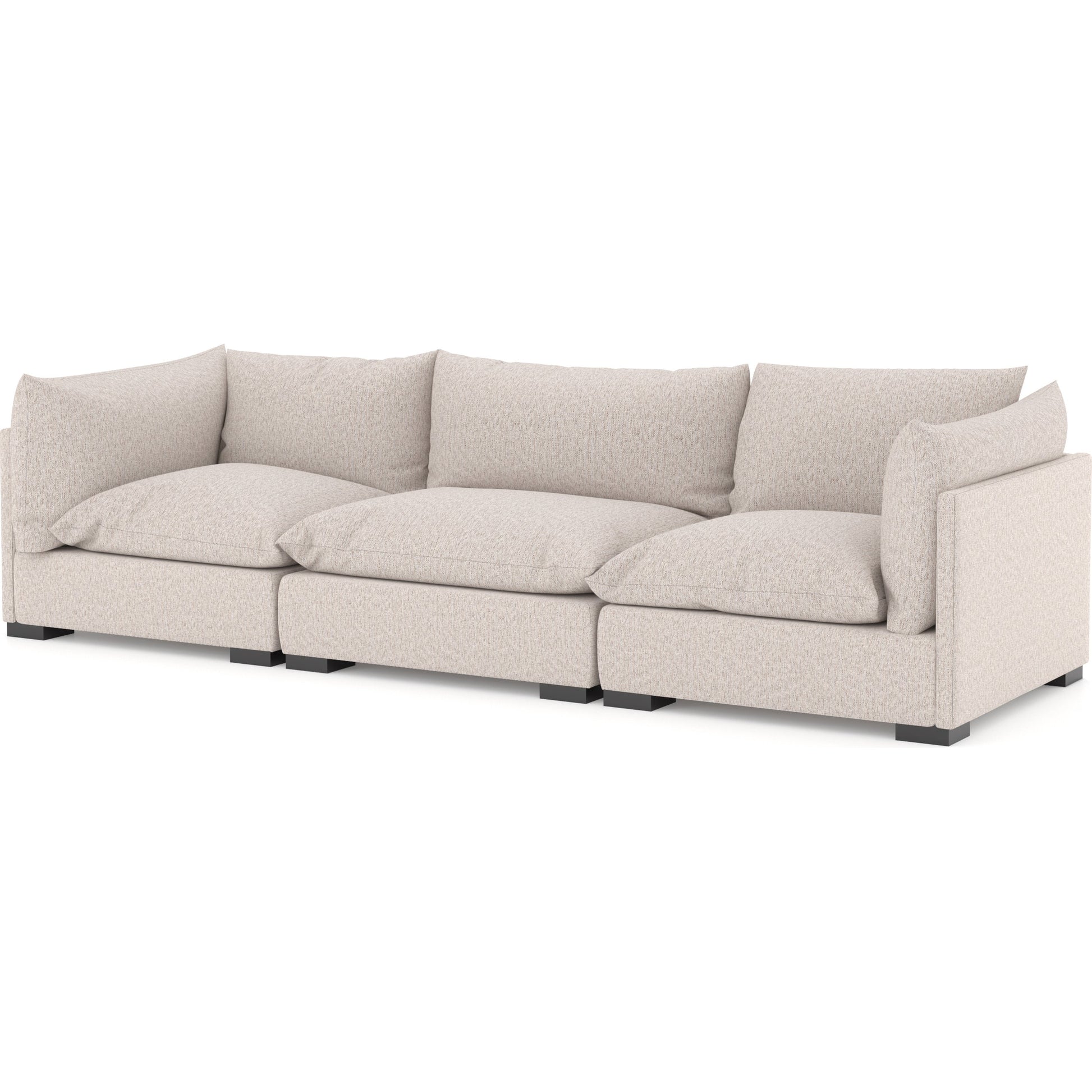 Westwood 3-PC Sectional by Four Hands. Made from 100% polyester, solid banak, solid pine in a modern style.