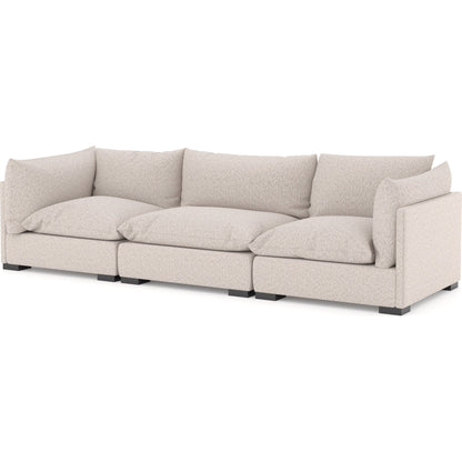 Westwood 3-PC Sectional by Four Hands. Made from 100% polyester, solid banak, solid pine in a modern style.