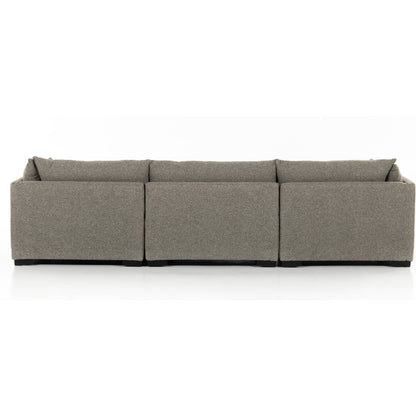 Westwood 3-PC Sectional by Four Hands. Made from 100% polyester, solid banak, solid pine in a modern style.