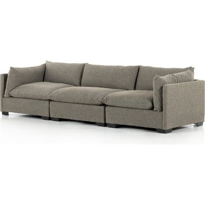 Westwood 3-PC Sectional by Four Hands. Made from 100% polyester, solid banak, solid pine in a modern style.