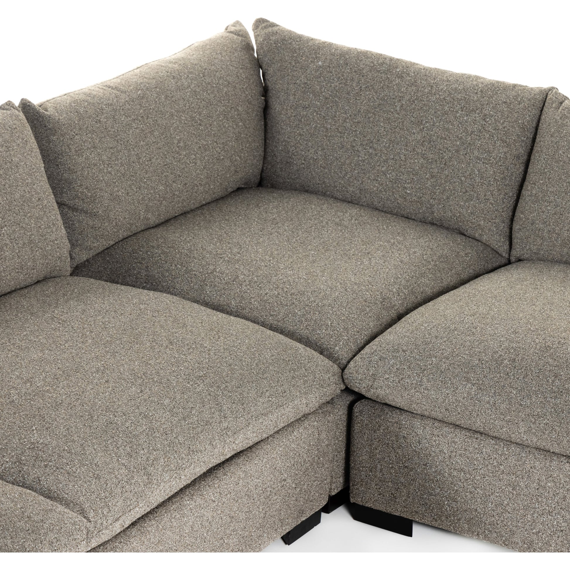 Westwood 8-PC Sectional by Four Hands. Made from 100% polyester, solid banak, solid pine in a modern style.