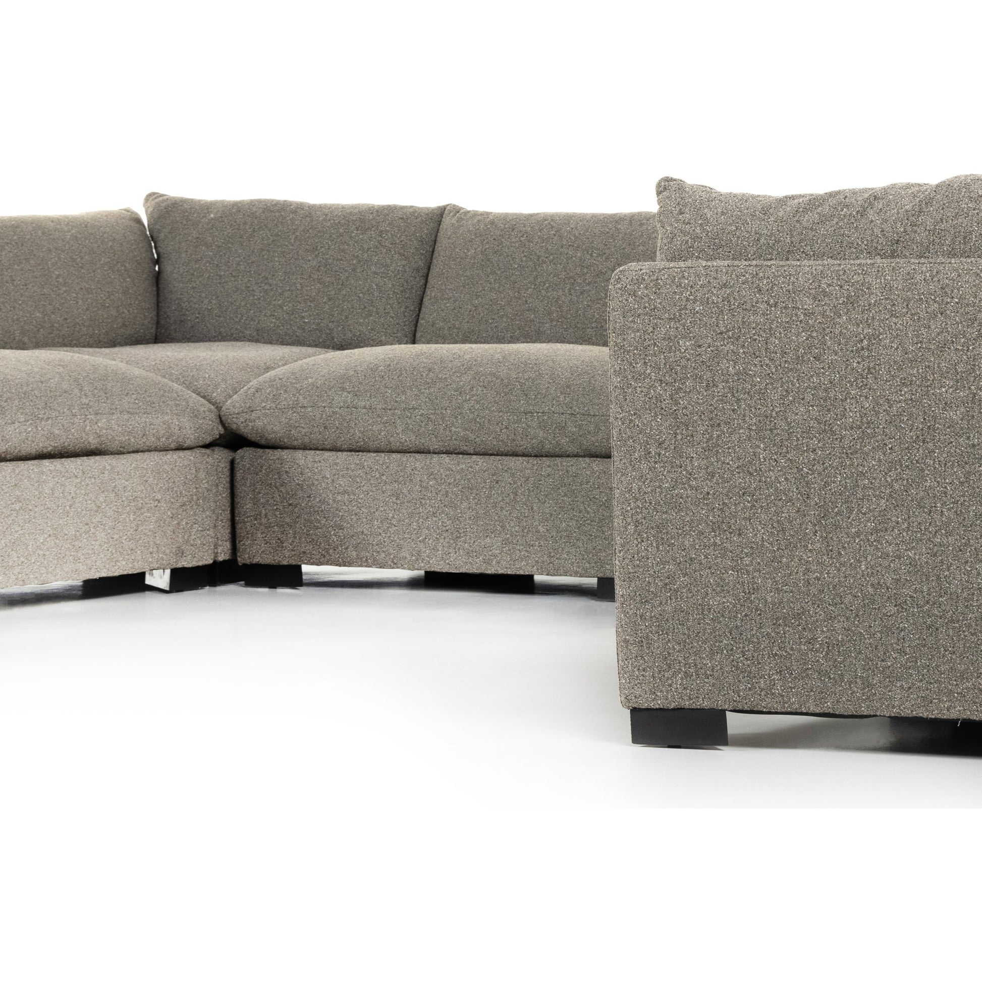 Westwood 8-PC Sectional by Four Hands. Made from 100% polyester, solid banak, solid pine in a modern style.