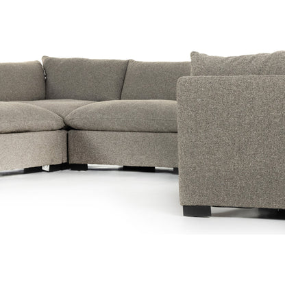 Westwood 8-PC Sectional by Four Hands. Made from 100% polyester, solid banak, solid pine in a modern style.