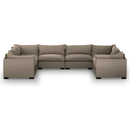 Westwood 8-PC Sectional by Four Hands. Made from 100% polyester, solid banak, solid pine in a modern style.