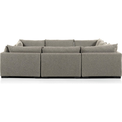 Westwood 8-PC Sectional by Four Hands. Made from 100% polyester, solid banak, solid pine in a modern style.