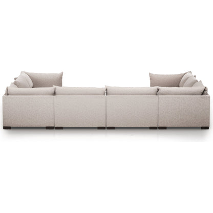 Westwood 8-PC Sectional by Four Hands. Made from 100% polyester, solid banak, solid pine in a modern style.