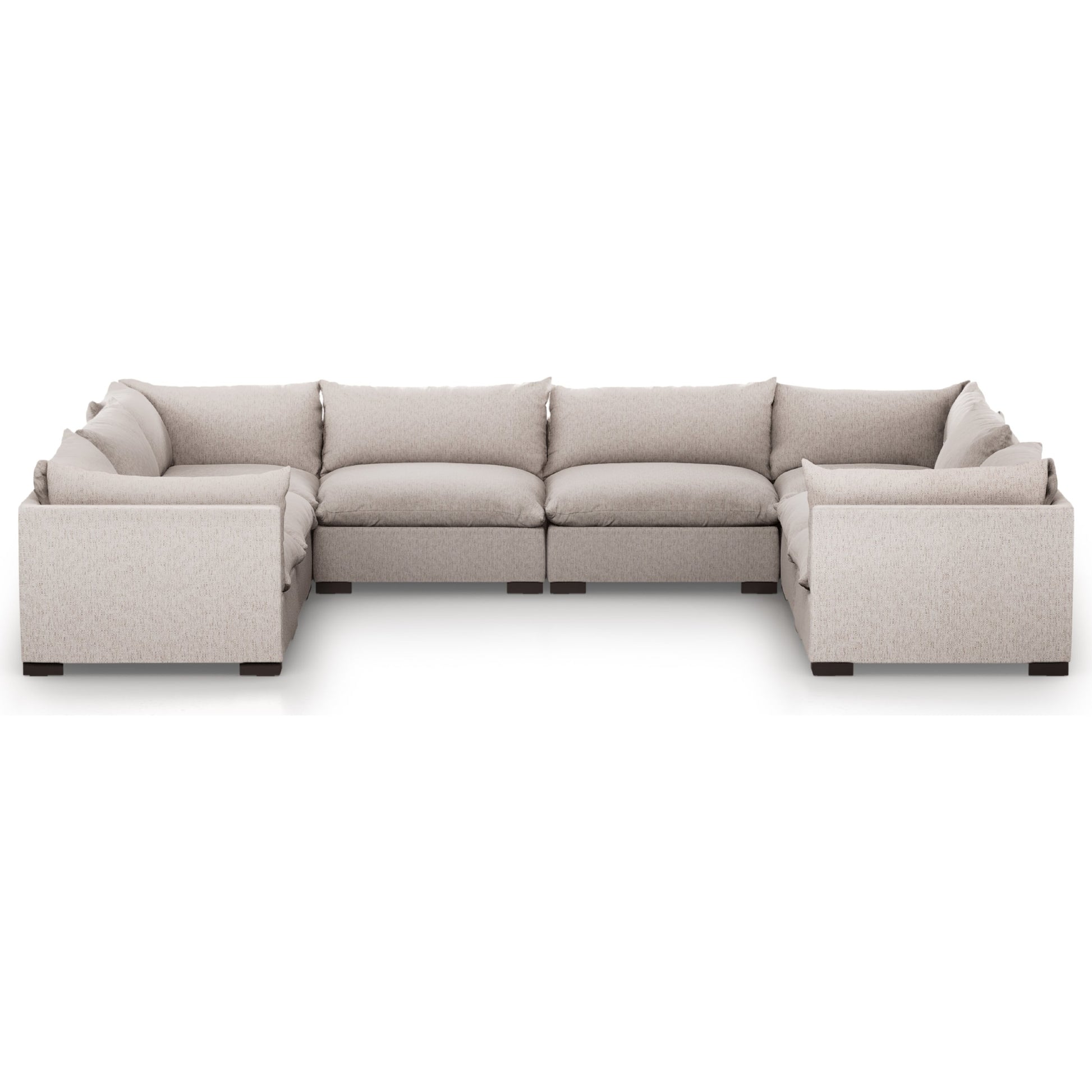 Westwood 8-PC Sectional by Four Hands. Made from 100% polyester, solid banak, solid pine in a modern style.