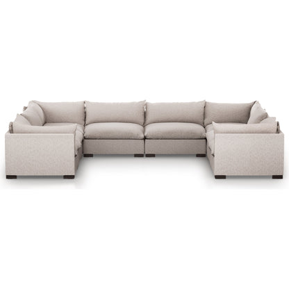 Westwood 8-PC Sectional by Four Hands. Made from 100% polyester, solid banak, solid pine in a modern style.