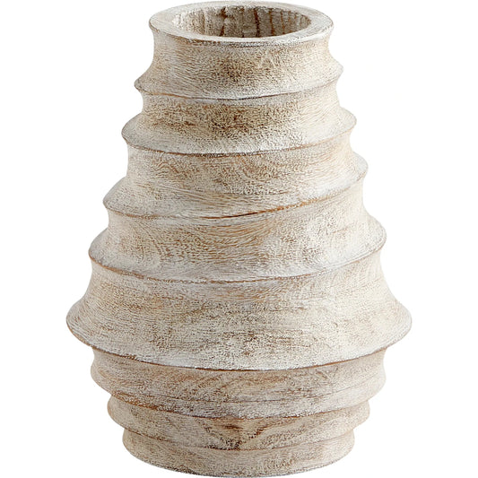 Giorgio Vase by Cyan Design in whitewashed. Made from wood in a eclectic & global style.