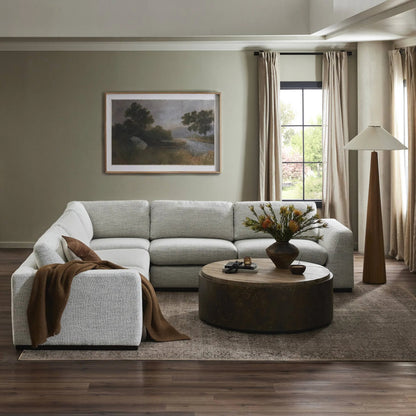 Colt 3-Piece Sectional by Four Hands in merino cotton. Made from 100% polyester, solid rosa morada, solid pine in a modern style.