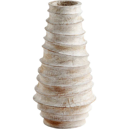 Giorgio Vase by Cyan Design in whitewashed. Made from wood in a eclectic & global style.
